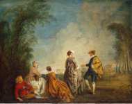 Watteau Antoine An Embarrasing Proposal  - Hermitage